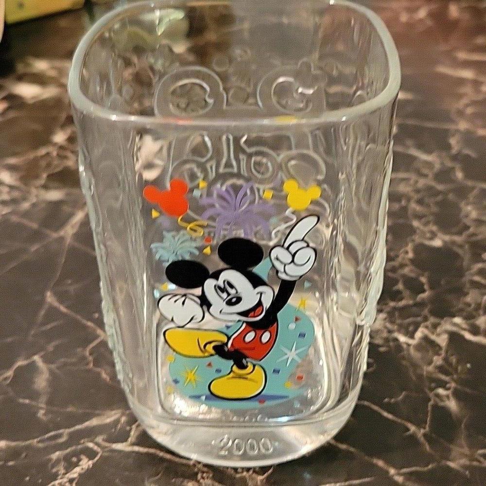 McDonald's 2000 Celebration Disney World Glass Cup Mickey Mouse Disney Studio